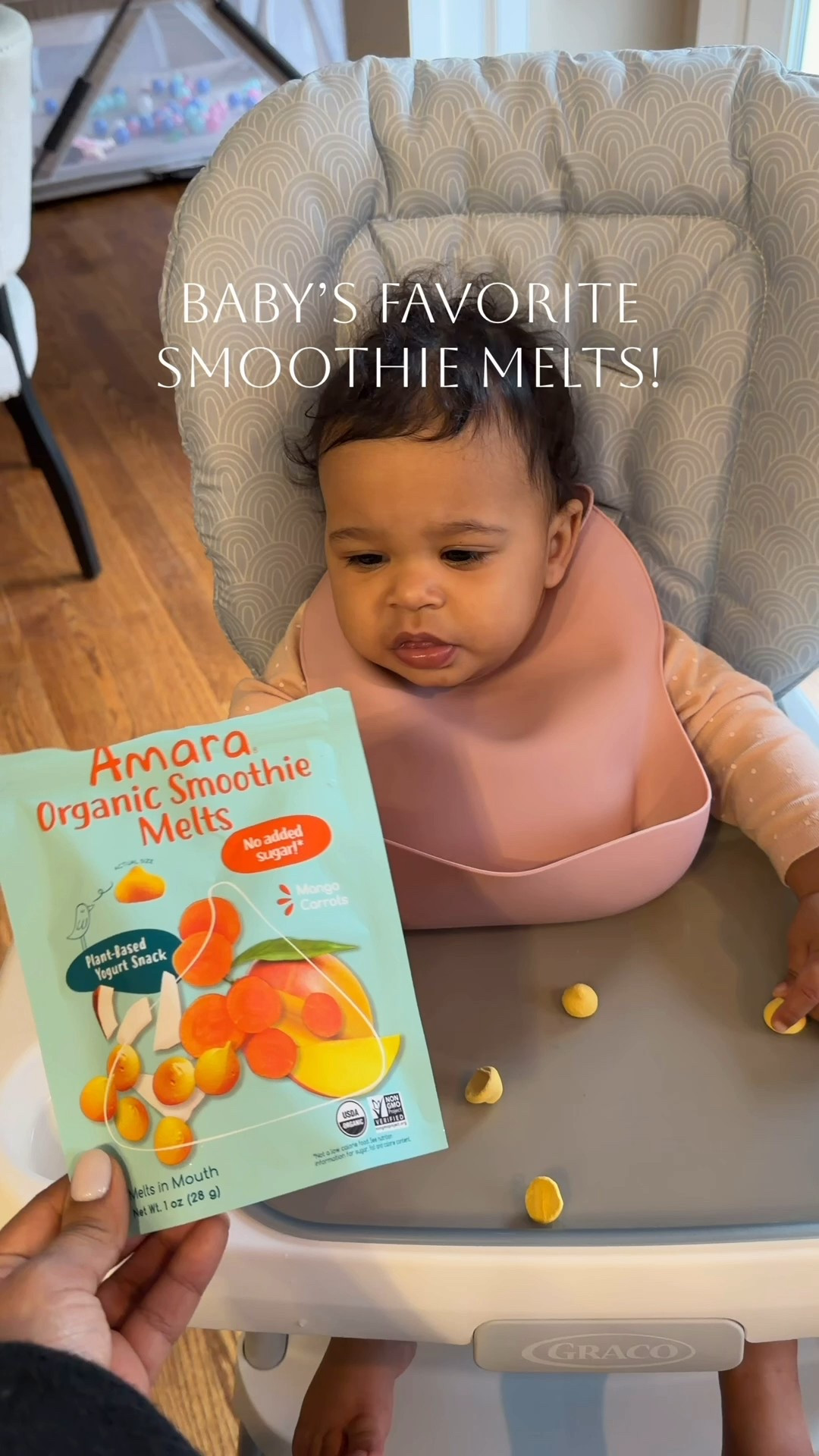 Organic, non-GMO melts with whole fruits & veggies, perfect for baby-led weaning and toddler snacking. Resealable pouches for on-the-go convenience. Kid-loved, parent-approved mango carrot flavor. Woman-founded brand supporting healthy growth. 🥭🥕 #BabySnacks #HealthyKids 

#LTKKids #LTKBaby #LTKmomlife
