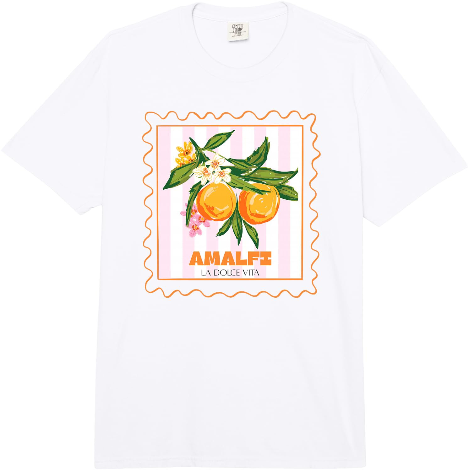 Amalfi Coast Citrus La Dolce Vita Italian Summer Design Comfort Colors Adult Heavyweight T-Shirt | Amazon (US)