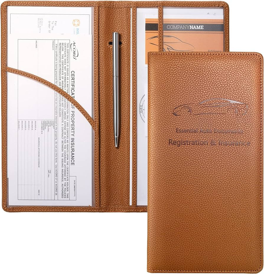 Yarnic Car Registration and Insurance Holder, Car Document Holder with Magnetic Closure, Car Orga... | Amazon (US)