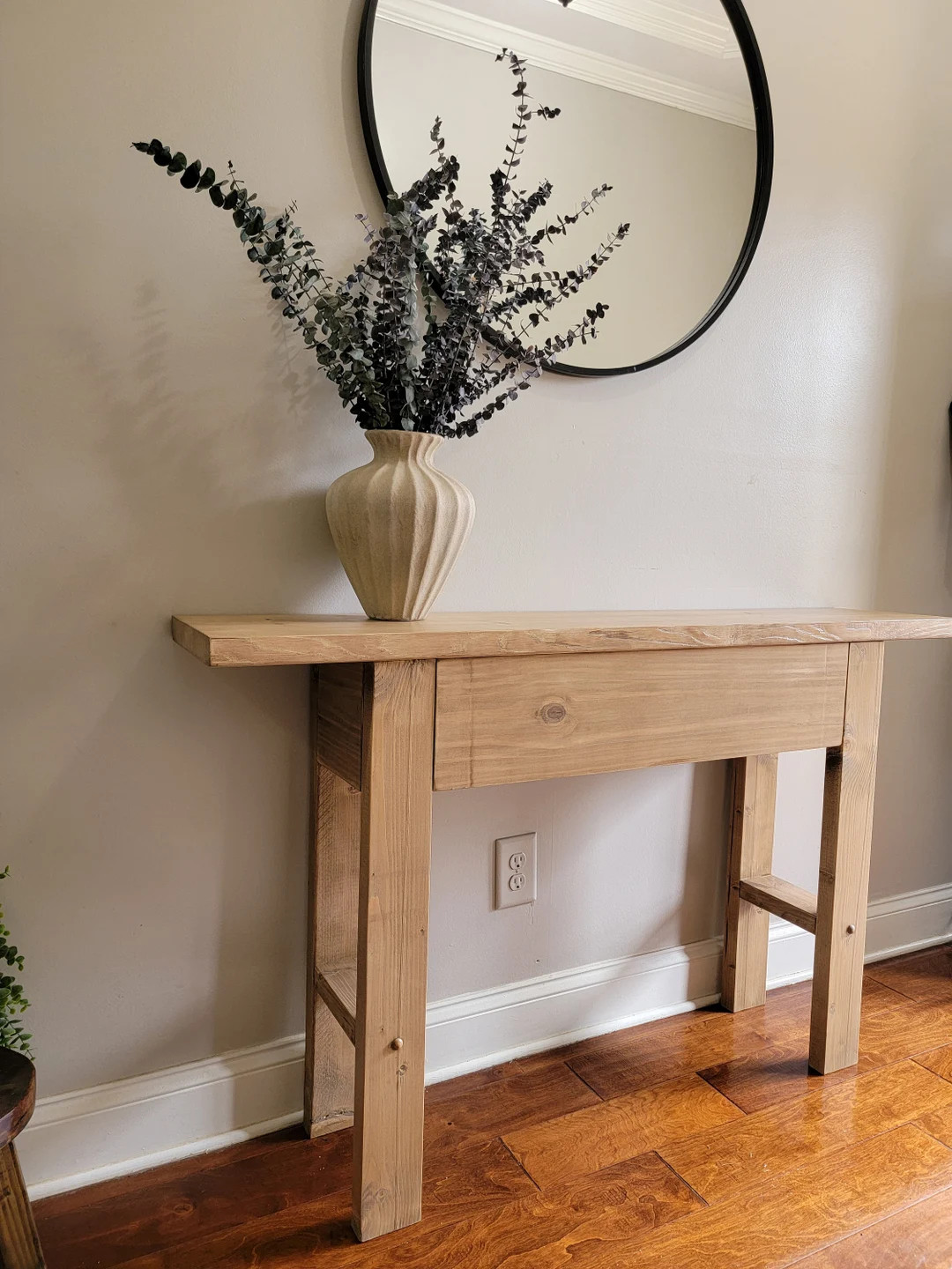 A Hefty Solid Wood Handmade Console Table / Entryway / Hall Table - Etsy | Etsy (US)