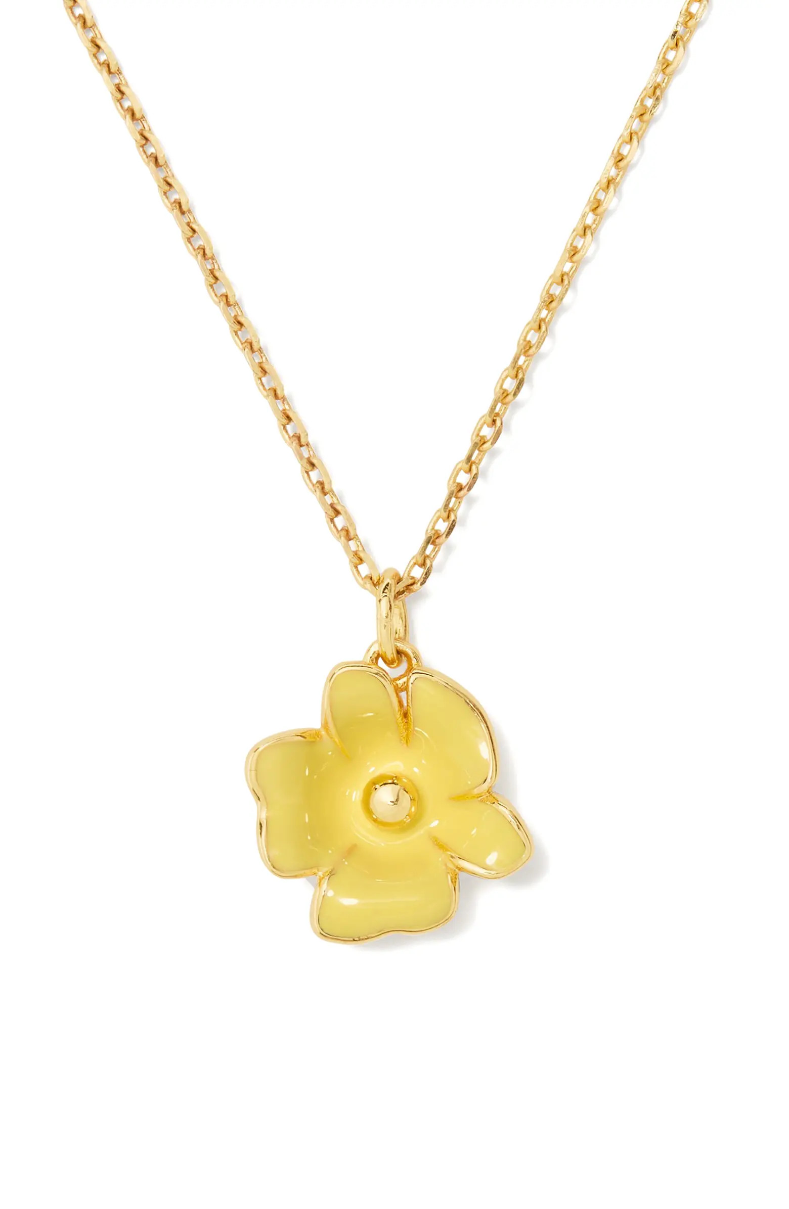 Kate Spade New York golden bloom flower pendant necklace | Nordstrom | Nordstrom