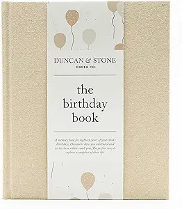 Birthday Memory Book- Elegant Birthday Journal - Baby Journal to Record Milestones, Photos, Lette... | Amazon (US)