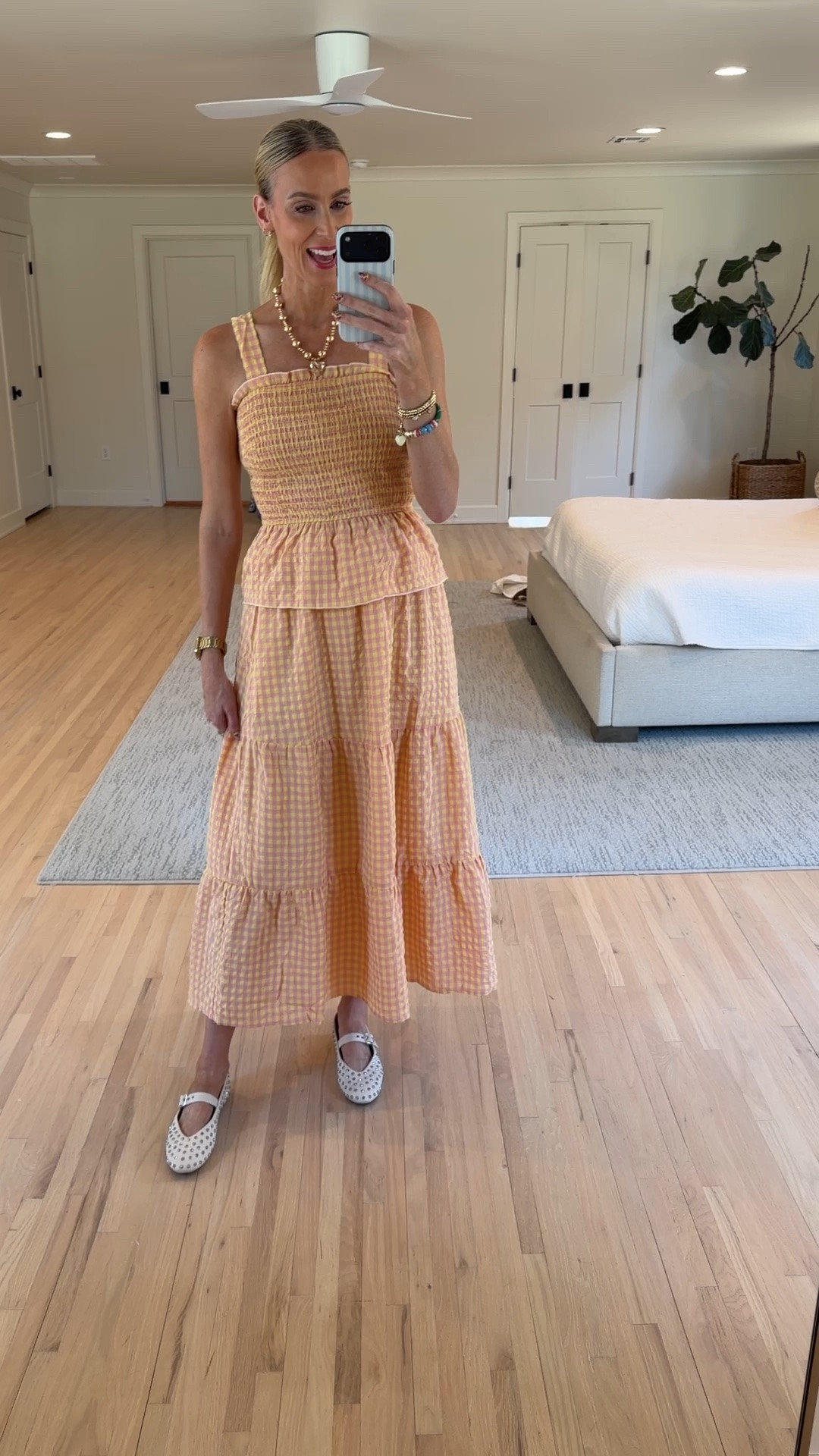 This is the cutest Amazon gingham skirt and tank set!