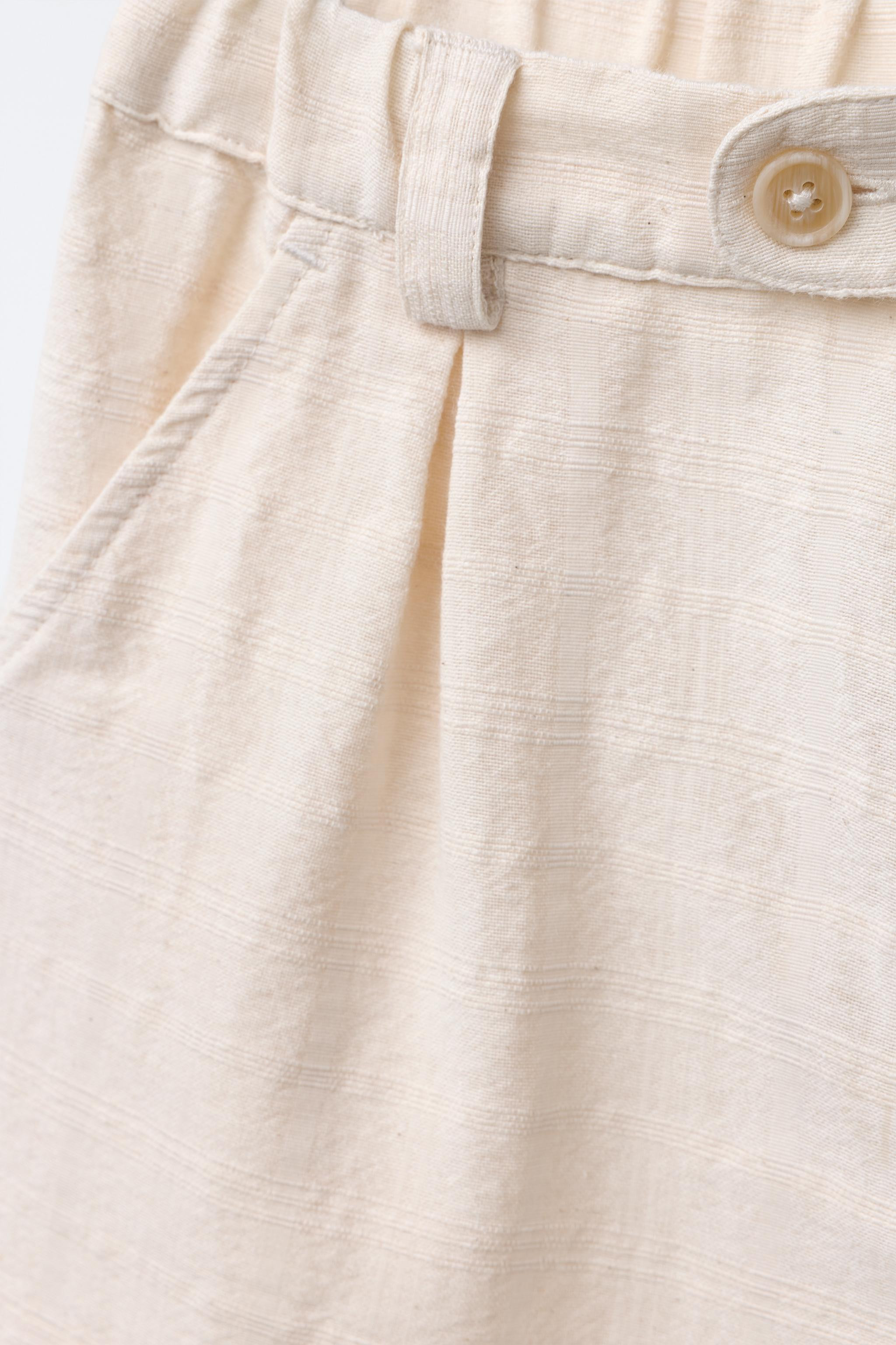 TEXTURED STRAIGHT LEG PANTS | Zara US