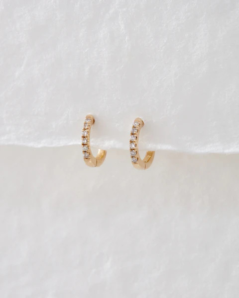 The Tiniest Diamond Huggies | Luv Aj Inc.