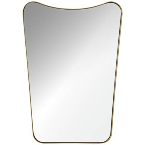 Tufa Powder-Coated Gold 20"x28" Metal Wall Mirror | Lamps Plus