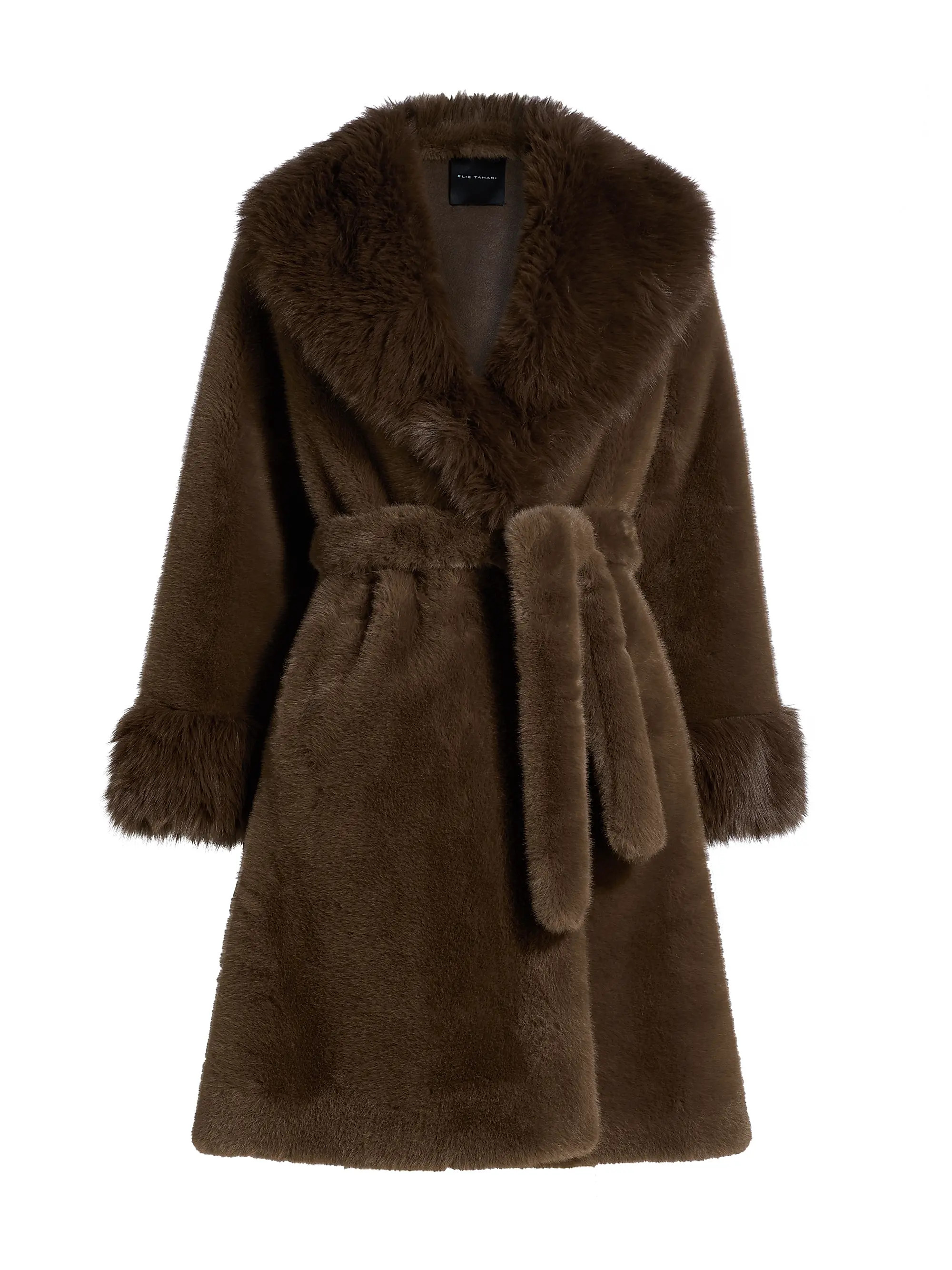 Jones Faux-Fur Shawl-Collar Coat | Saks Fifth Avenue
