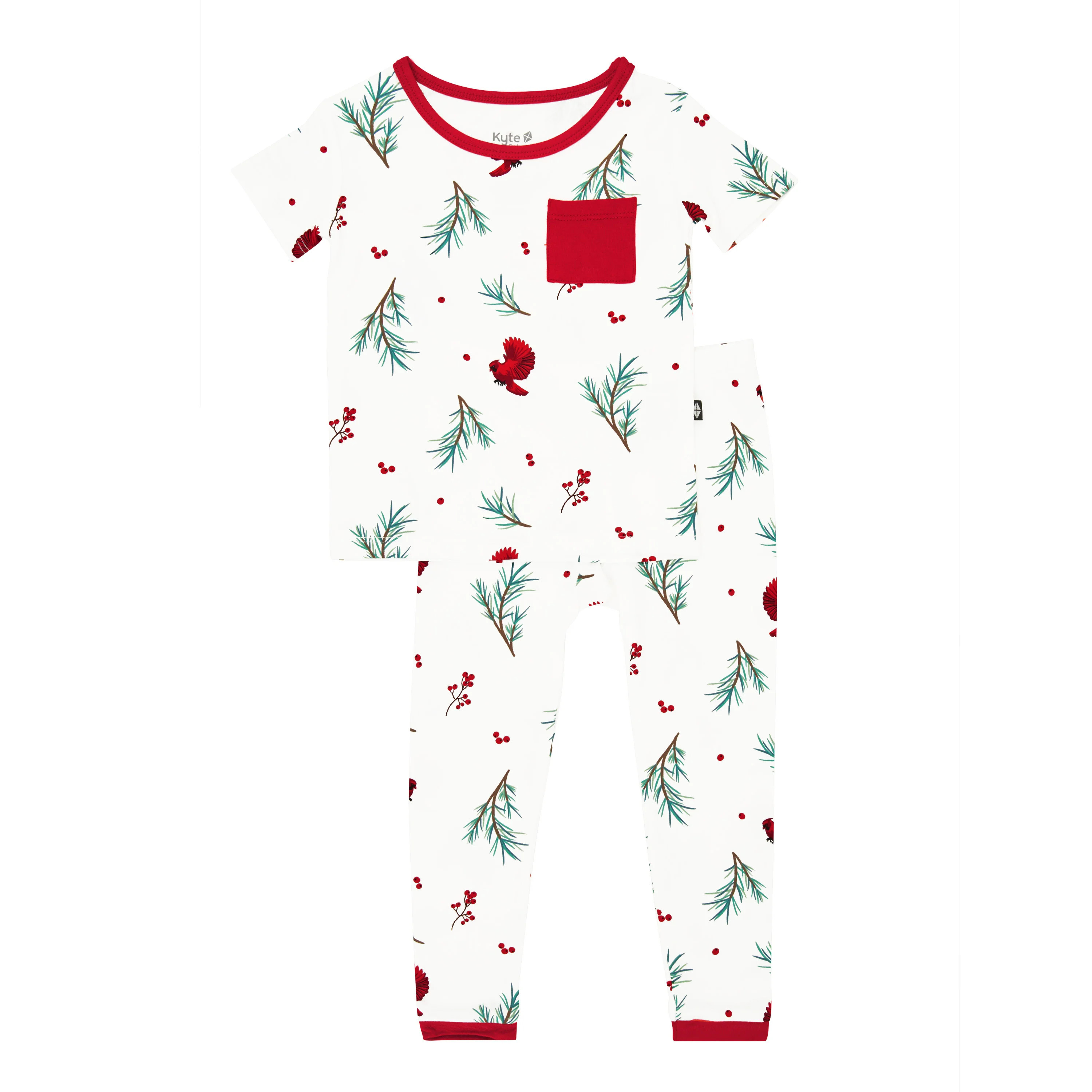 Short Sleeve with Pants Pajamas in Winterberry | Kyte BABY