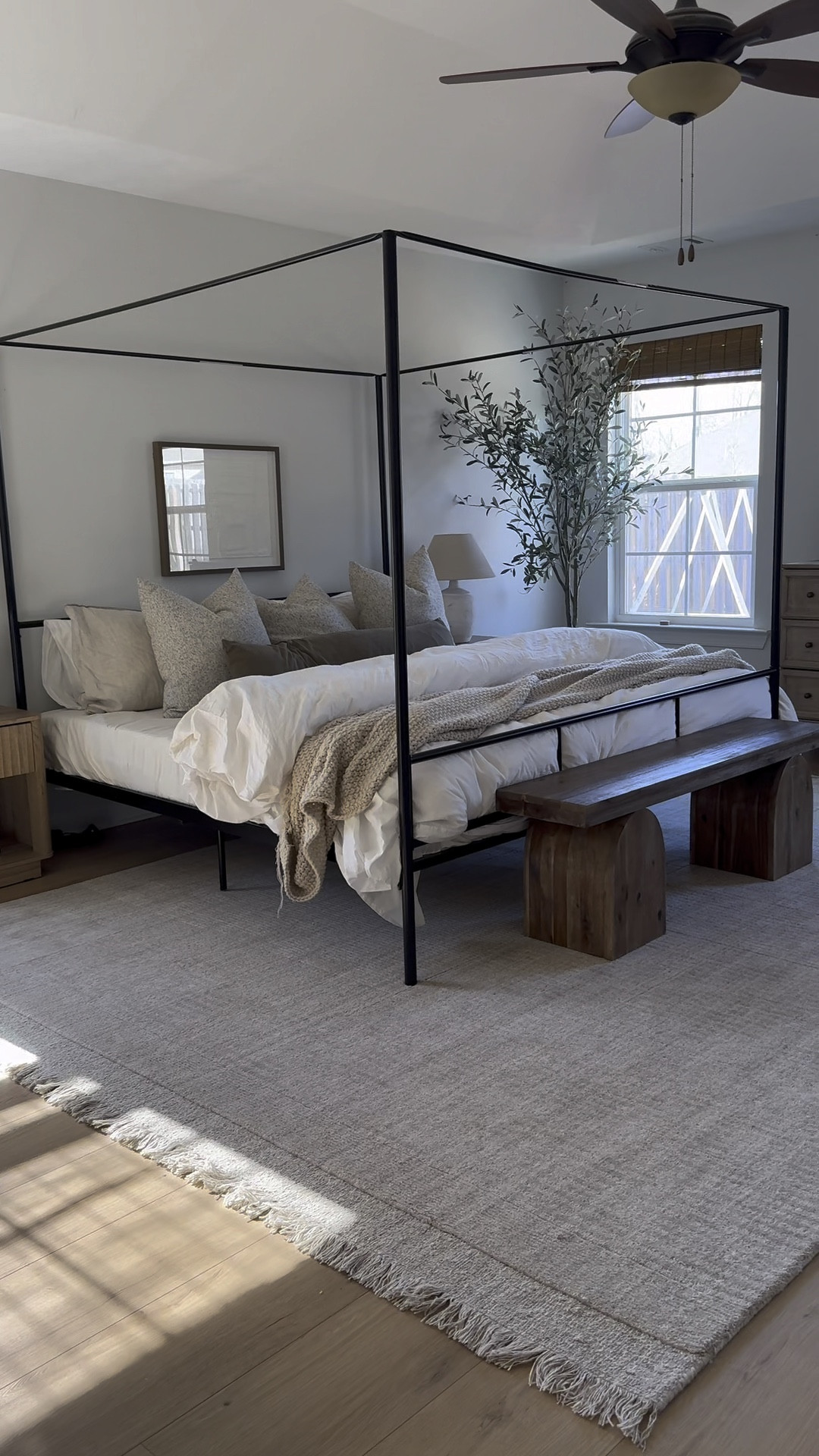 Current bedroom views!🤎 changed the rug in here & got some new nightstands

#LTKhome