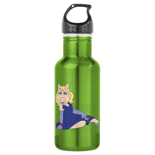 Miss Piggy in Purple Dress Stainless Steel Water Bottle | Zazzle | Zazzle