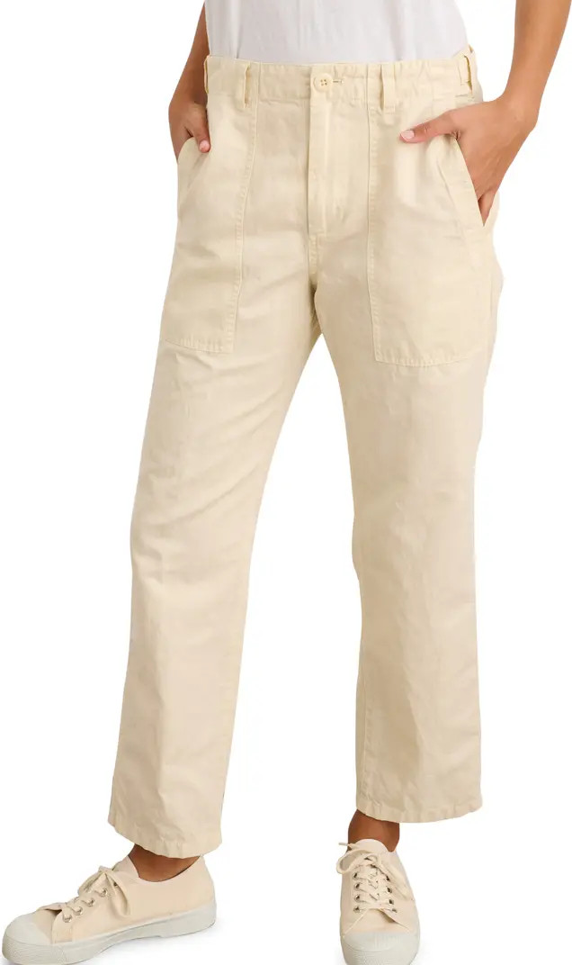 Alex Mill Neil Straight Leg Cotton & Linen Utility Pants | Nordstrom | Nordstrom