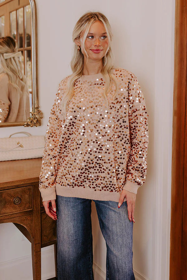 Shine On Knit Sequin Sweater | Impressions Online Boutique