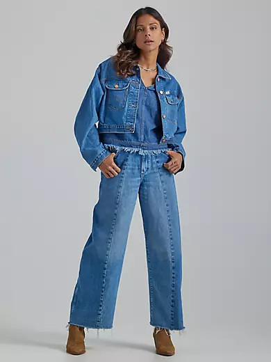 Women's Cowboy Crop Denim Jacket in Together Again | Wrangler