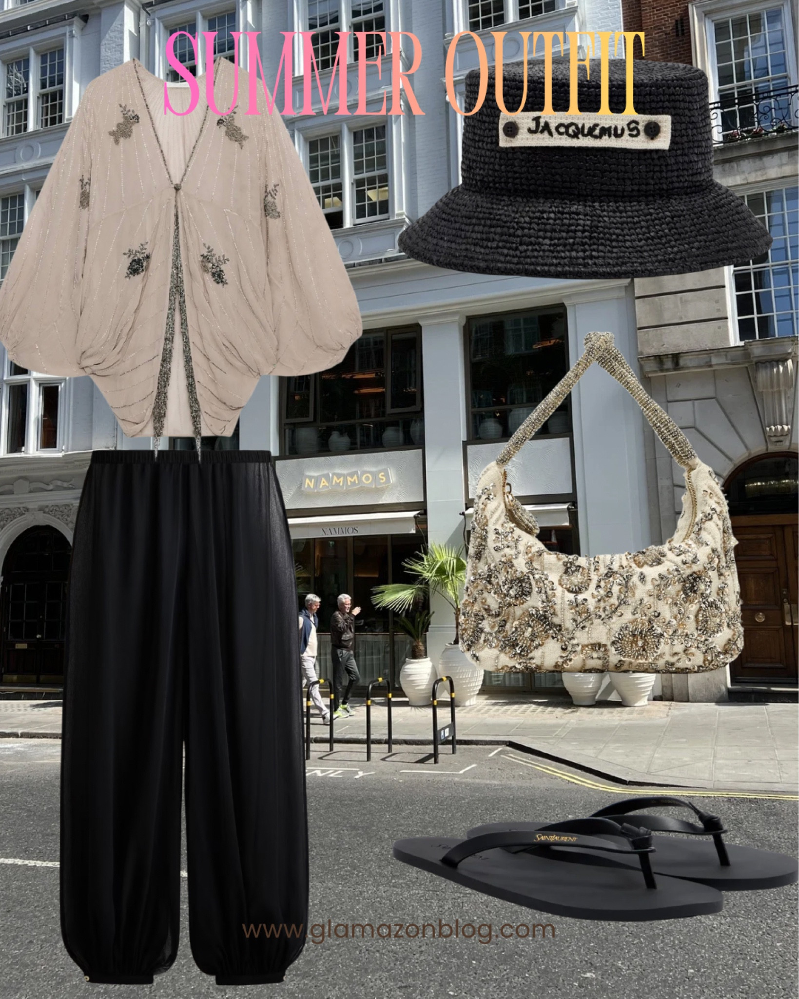 Raffia hat, beaded bag, balloon trousers, Zara blouse, holiday outfit, riviera outfit 

#LTKeurope #LTKuk #LTKsummer