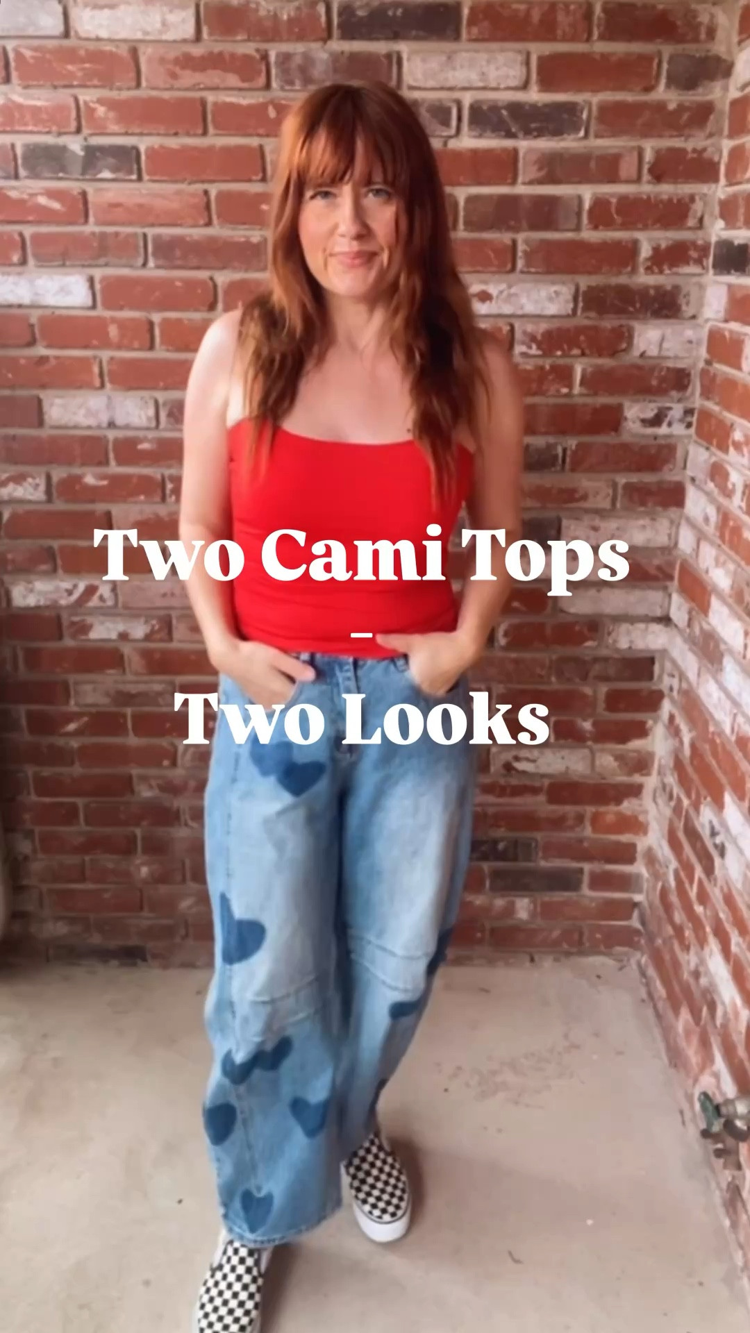 I’m wearing two everyday cami tops from Amazon.
The barrel jeans, red and white cardigans are from Amazon too.
I’m wearing platform slip on Vans too. 
The strawberry strawbag is perfect for summer. It’s from Walmart 

#LTKTall #LTKootd #LTKgrwm