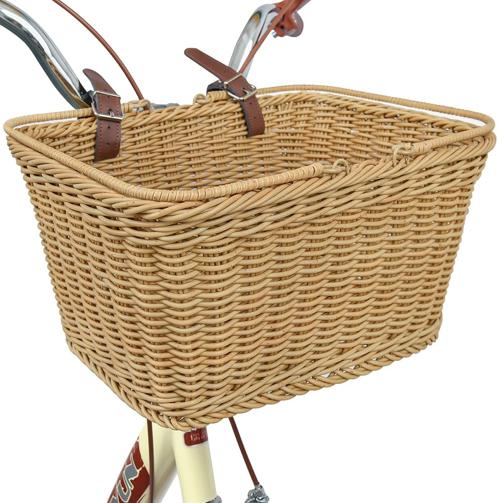 GRANNY SAYS Bike Basket, Wicker Basket for Bike, Hand-Woven Bicycle Basket, Detachable Wicker Fro... | Amazon (US)