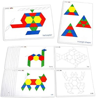 Learning Advantage Pattern Block Cards - in Home Learning Activity for Early Math and Geometry - ... | Amazon (US)