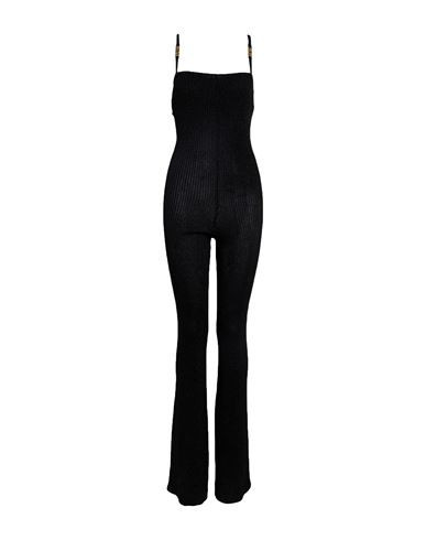 Gcds Woman Jumpsuit Black Size S Viscose, Polyester, Metallic fiber | YOOX (US)