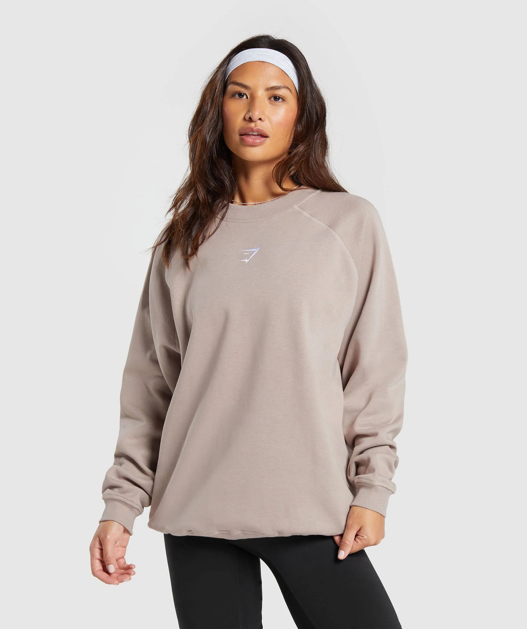 Gymshark Training Oversized Fleece Sweatshirt - Stone Pink | Gymshark US