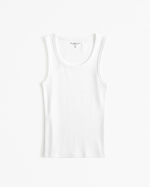 Essential Tuckable High Scoopneck Rib Tank | Abercrombie & Fitch (US)