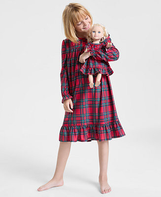 Holiday Lane Girls 2T-16 Brinkley Plaid Nightgown with Doll Dress, Macy's Exclusive - Macy's | Macy's
