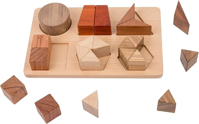 Montessori Wooden Fraction Puzzle Toy for Toddler Age 2 3, Math Manipulatives for 3+ Years Old, G... | Amazon (US)