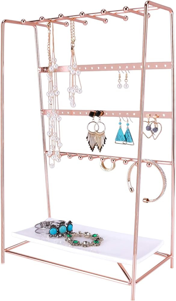 Simmer Stone Jewelry Stand, 4 Tier Jewelry Organizer Holder, Decorative Jewelry Storage Hanger Di... | Amazon (CA)