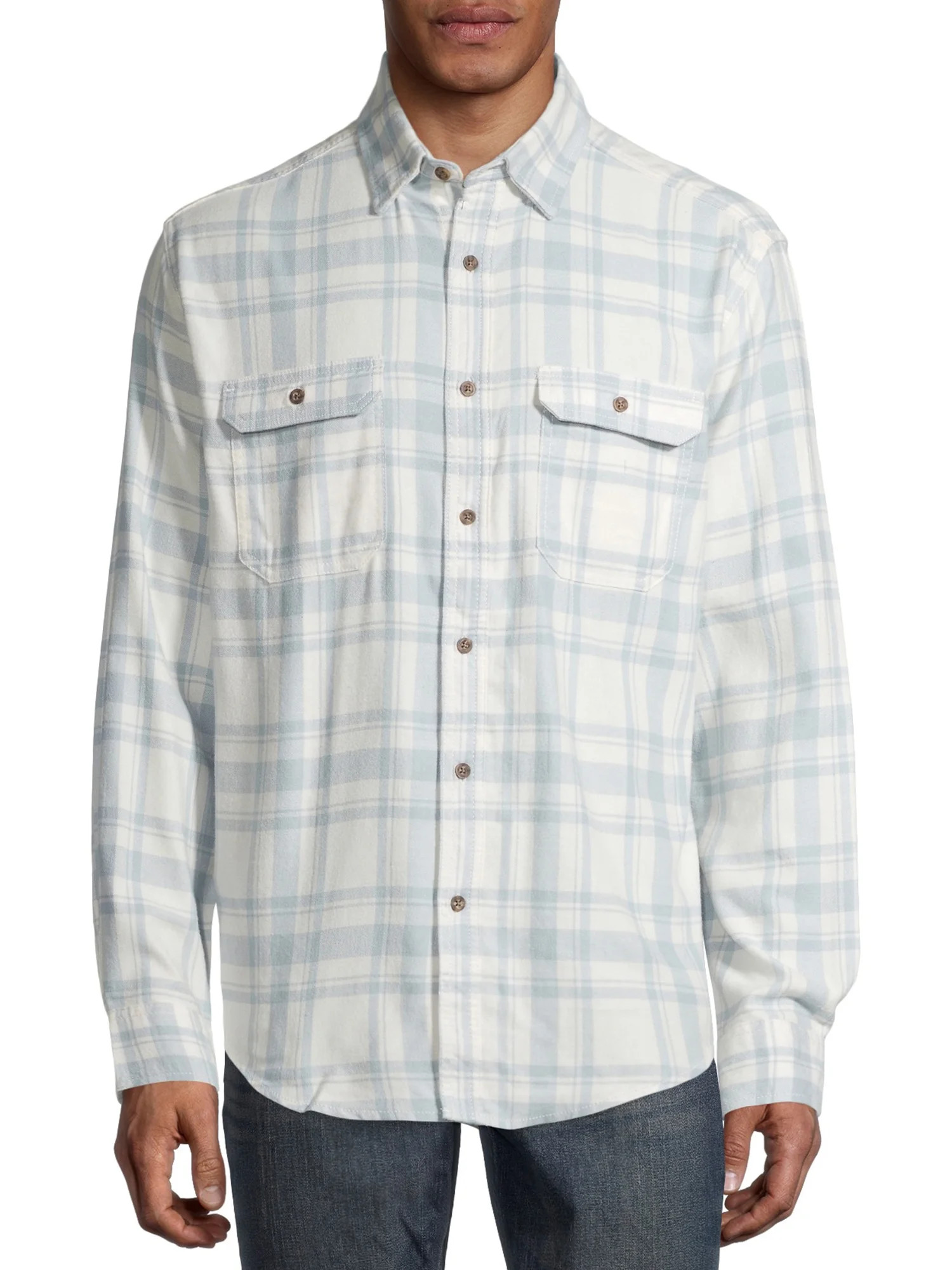 George Men's and Big Men's Super Soft Flannel Shirt, up to 5XLT - Walmart.com | Walmart (US)