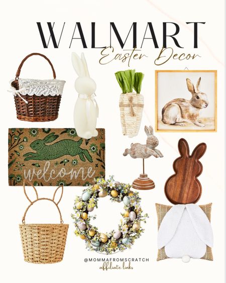 Walmart easter decor 2024, easter baskets, easter doormats, wreath, pillow, bunnies, easter sign. 

#LTKSeasonal #LTKhome #LTKfindsunder50