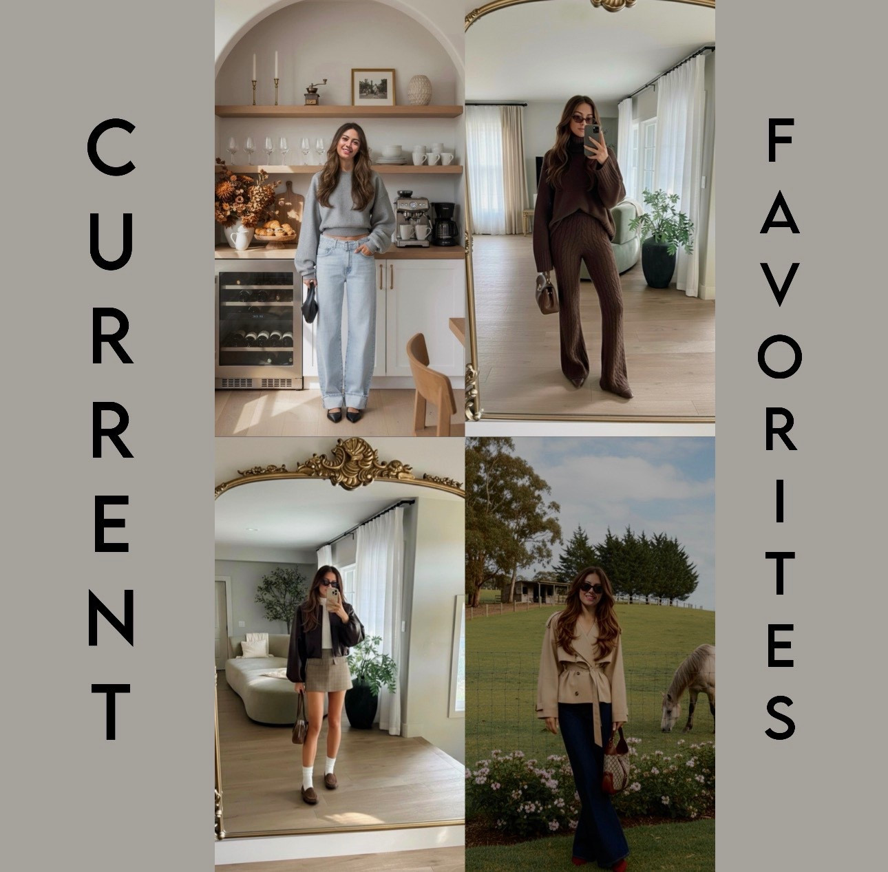 Grey sweatshirt, blue jeans, Abercrombie jeans, Abercrombie winter jeans, dark brown knit set. Two piece knit set. Cozy set. Brown jacket. Plaid skirt. Loafers. Cropped trench coat. Dark blue jeans. Holiday Fashion, Holiday Style, Festive Fits, Holiday Outfits, Seasonal Style, Christmas Outfit, Christmas Style, Merry and Stylish, Christmas Vibes, Cozy Holiday Look, Casual Holiday Outfit, Casual Holiday Style, Comfy and Chic, Relaxed Holiday Look, Laid Back Holiday, Holiday Glam, Dress to Impress, Elegant Holiday Look, Festive Chic, Holiday Glamour, Sparkle and Shine, Cozy Chic, Cute and Cozy, Holiday Sweater Weather, Snuggly Holiday Style, Dressy Holiday Style, Formal Holiday Look, Holiday Party Ready, Glam Holiday Attire, Fancy and Festive, Holiday Sparkle, Festive Accessories, Seasonal Bling, Holiday Details. 

#LTKCyberWeek #LTKootd #LTKHoliday