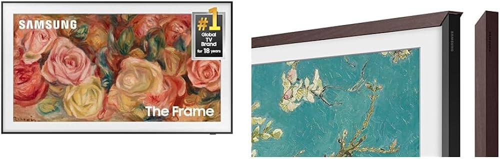 SAMSUNG 4K The Frame 55'' TV with Brown Bezel | Amazon (US)