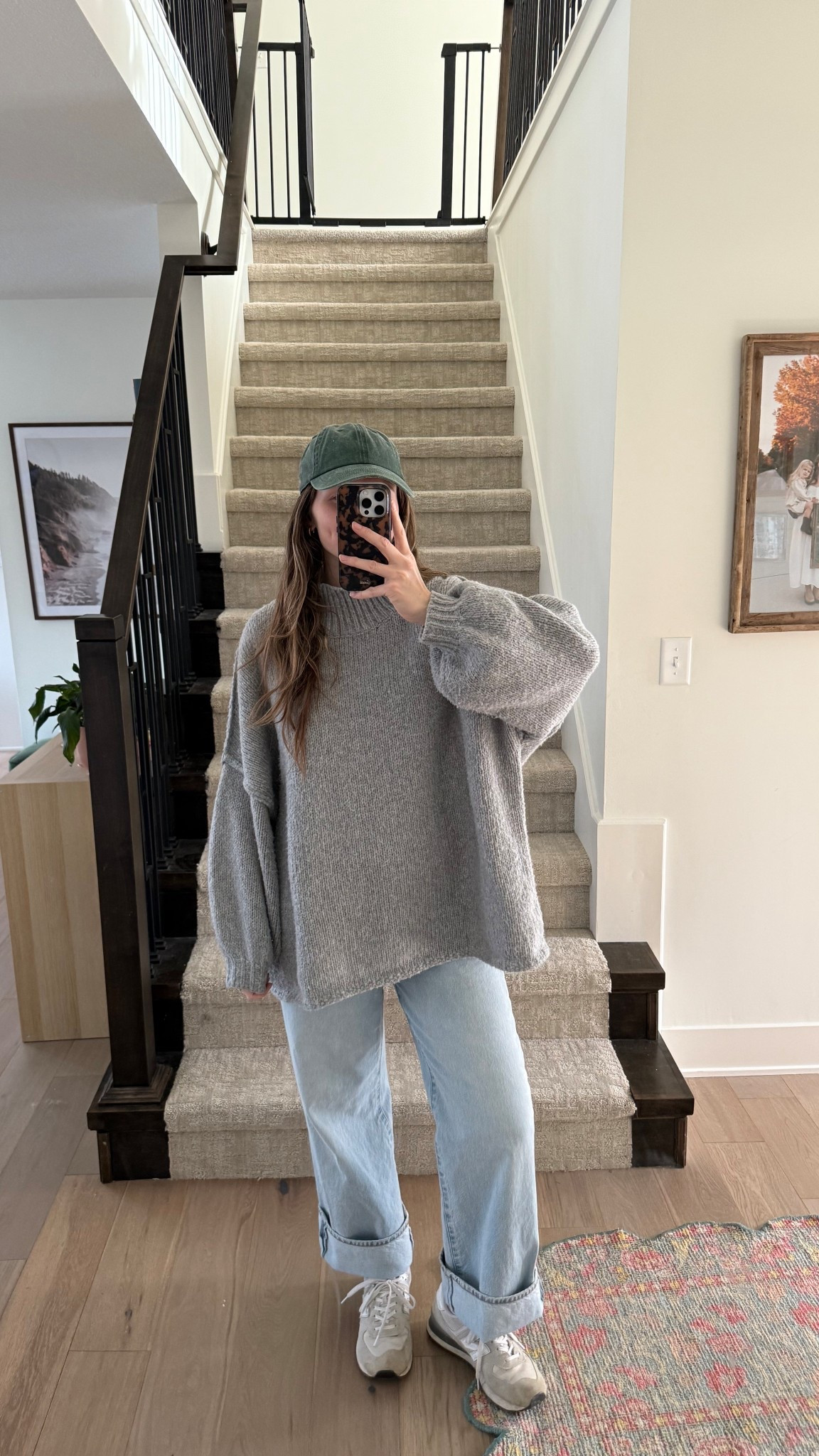 one of my favorite outfits I wore this week! Wearing a small in oversized sweater and low jeans I wore throughout my pregnancy - sized up 3 and am able to wear comfortably postpartum! 

Mom outfit, winter outfit 

#LTKootd #LTKmomlife
