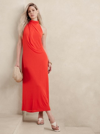 Draped Jersey Maxi Dress | Banana Republic (US)