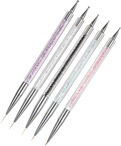 EZPICK 5pcs Nail Art Brushes | Double Ended Nail Art Dotting Tool set | Nail Art Pen for Painting Na | Amazon (US)