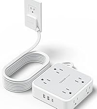 Surge Protector Power Strip 15 Ft Cord, TESSAN 8 Widely Spaced Outlets, 3 USB Charger(1 USB C Por... | Amazon (US)