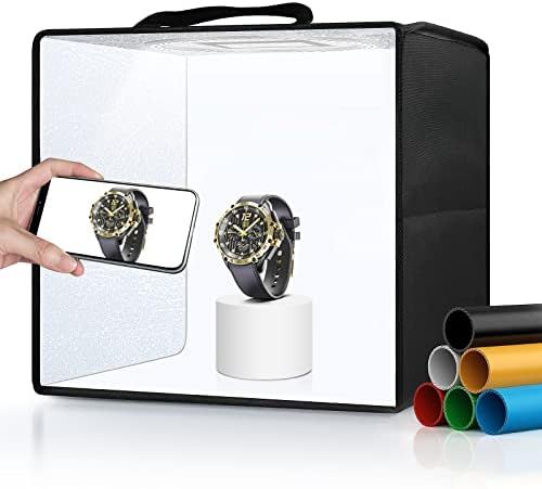 Glendan Light Box Photography, 10"x10" Photo Box with 88 High Color Rendering Index LED Lights, 6 Co | Amazon (US)