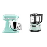 Kitchenaid Artisan Mini Plus 3.5-Qt. Tilt-Head Stand Mixer with Flex Edge Beater & KFC3516IC 3.5 Cup | Amazon (US)