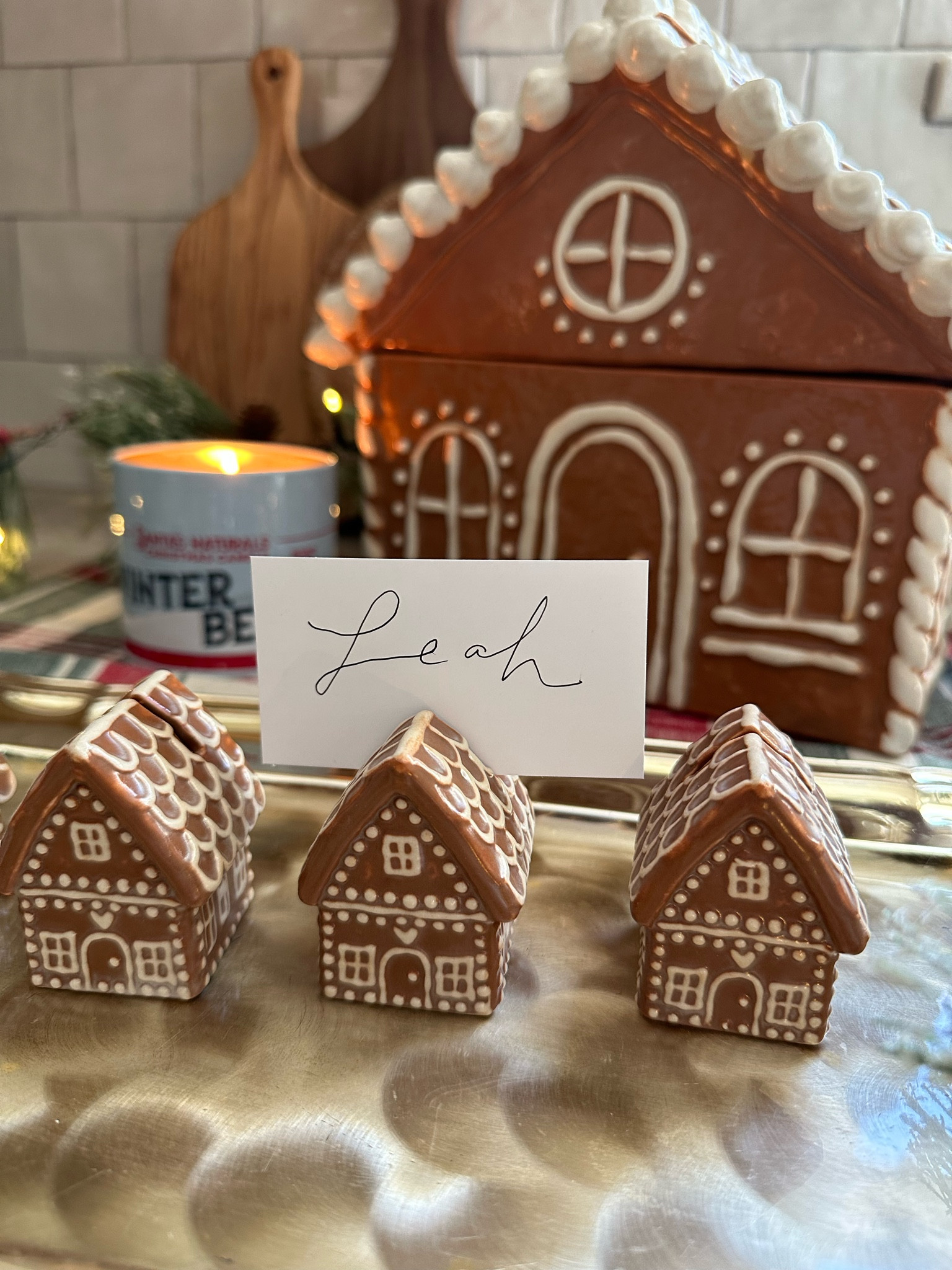 Christmas table name card settings for your Christmas table scape 

#LTKhome #LTKHoliday #LTKSeasonal