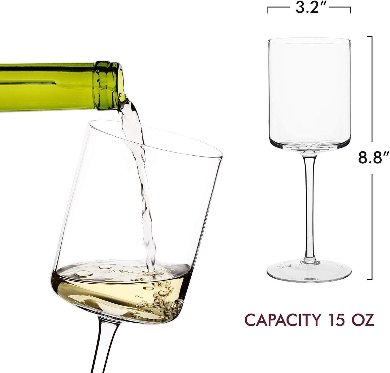 Wine Glasses, Large Red Wine or White Wine Glass Set of 4 - Unique, for Women, Men, Wedding, Anni... | Amazon (US)