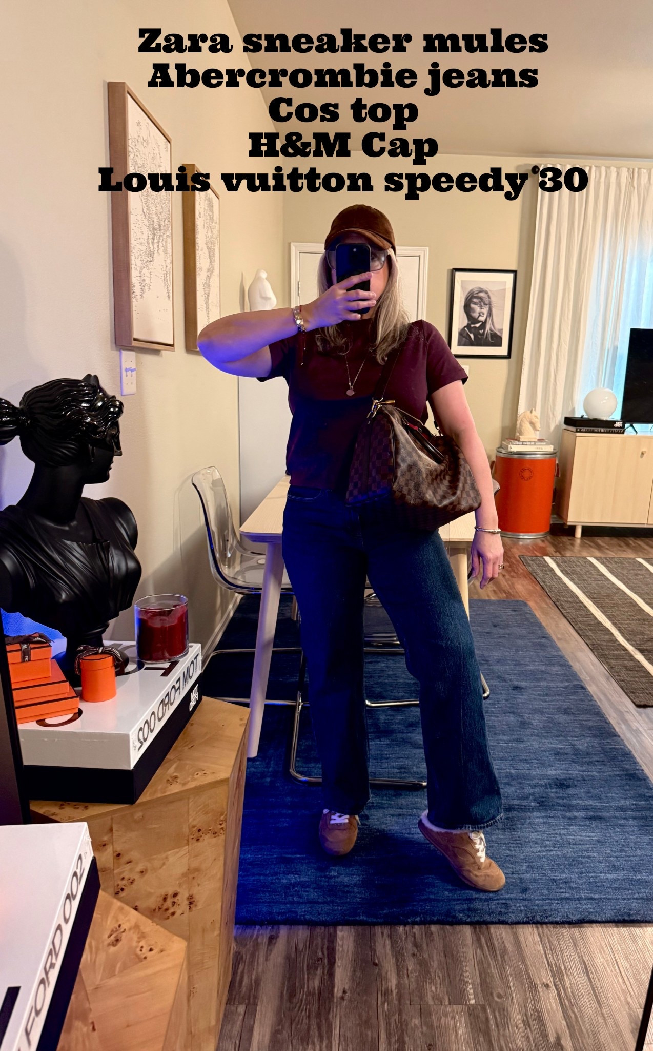 Casual Saturday vibes rocking my new sneaker mules from Zara Spring Collection and a suede cap inspired by Miu Miu from H&M! Links to all my faves in my Bio! Happy weekend boos!😽🫶🏻 #speedy30 #hm #zarasneakers #zaramules #zarashoes