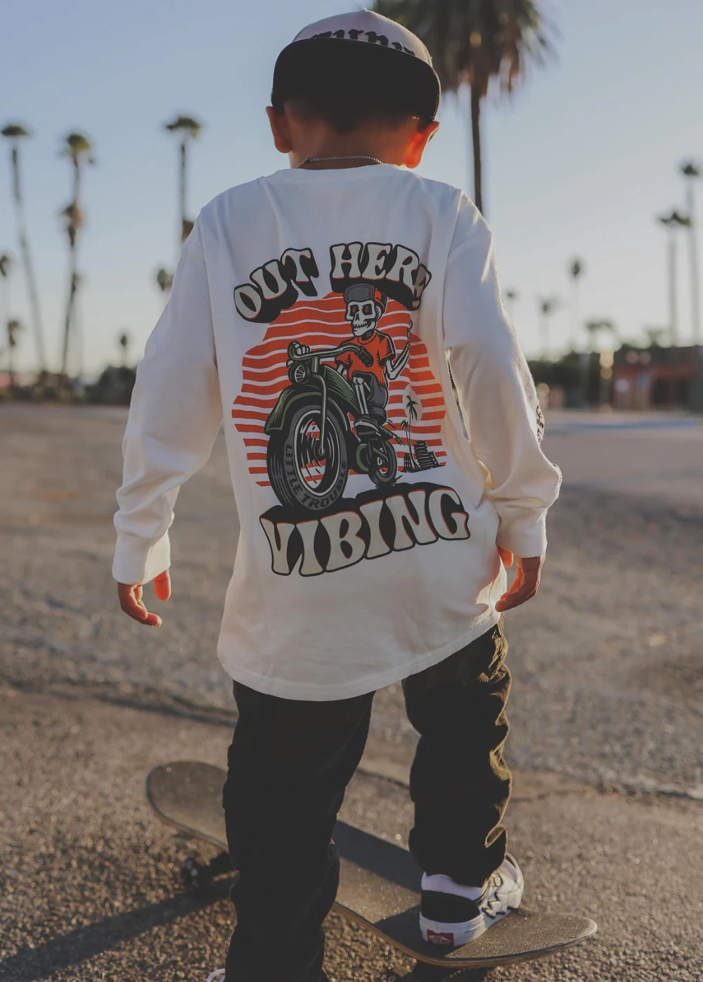 Out Here Vibin Long Sleeve 5T | Little Trouble