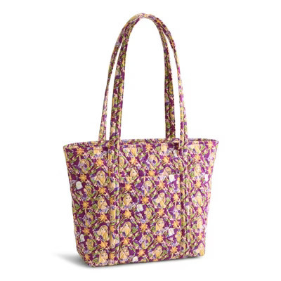 Vera Bradley Women's Outlet Disney Cotton Small Vera Tote Bag Rapunzel Climbing Ivy | Target