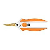 Fiskars 190520-1001 Titanium Micro-Tip Easy Action Scissors, 6 Inch, Orange | Amazon (US)