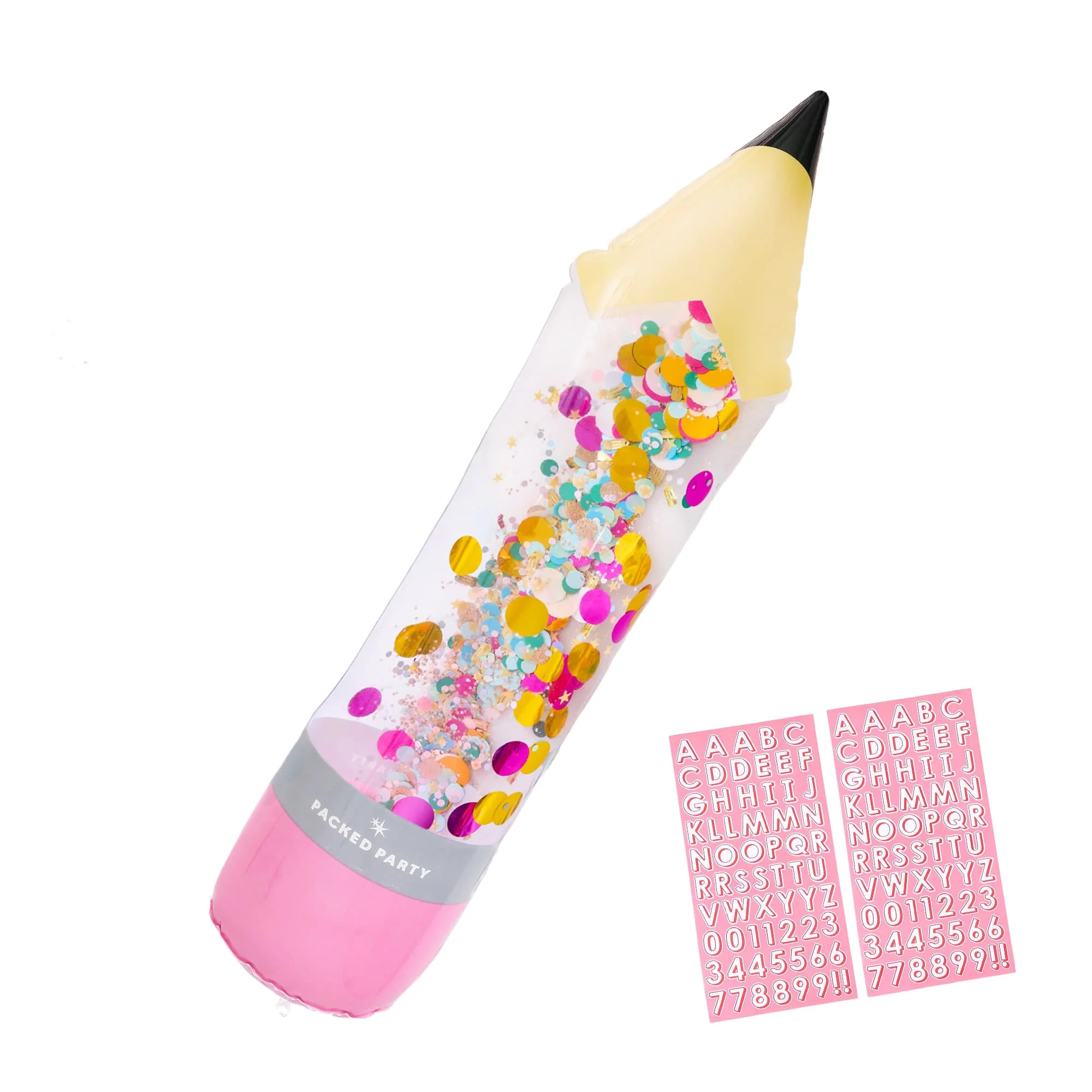 Customizable Jumbo Inflatable Pencil and Sticker Kit | Packed Party