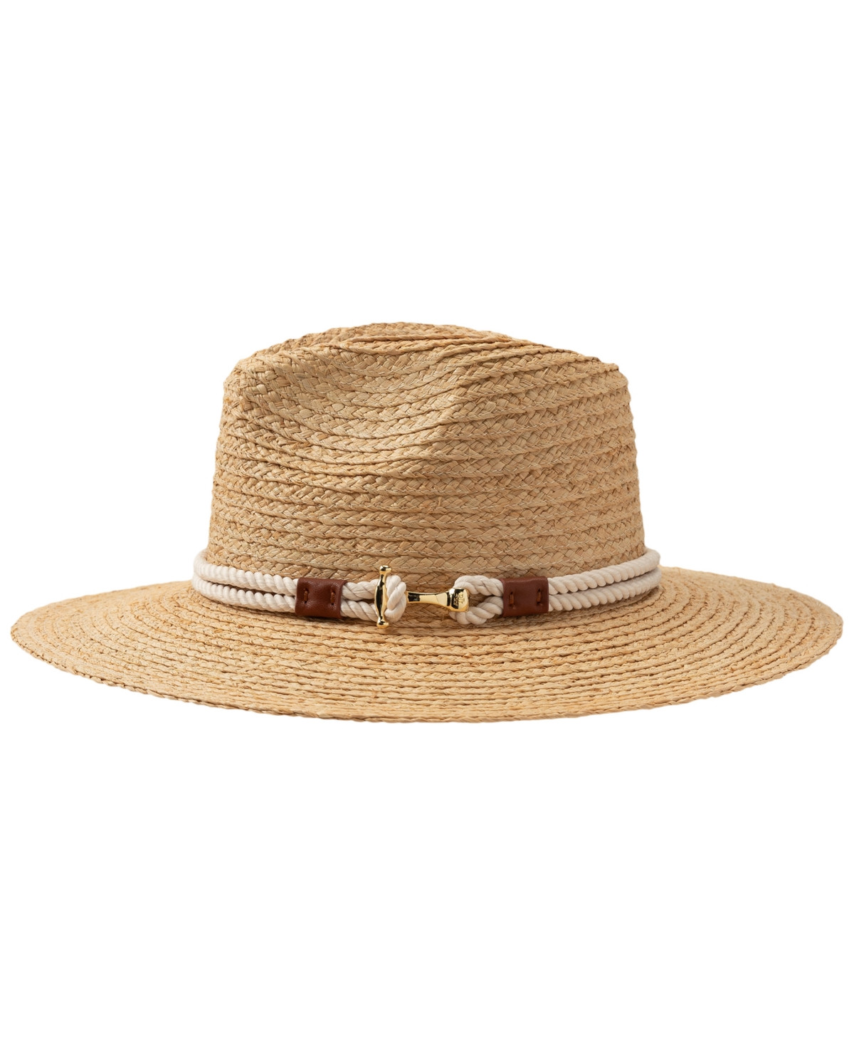 Lauren Ralph Lauren Braided Band Raffia Fedora Hat - Natural | Macy's