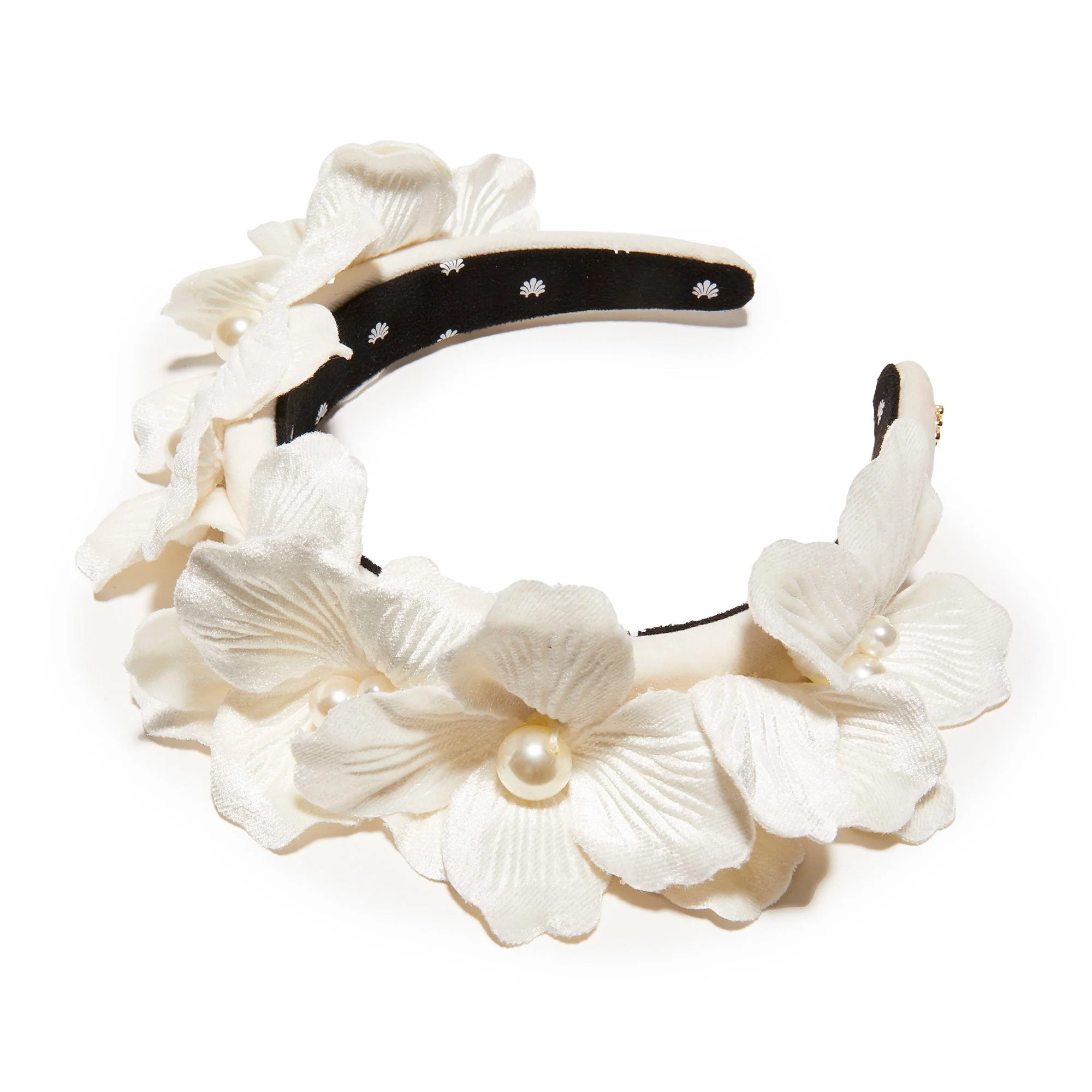 IVORY MAGNOLIA VELVET HEADBAND | LELE SADOUGHI