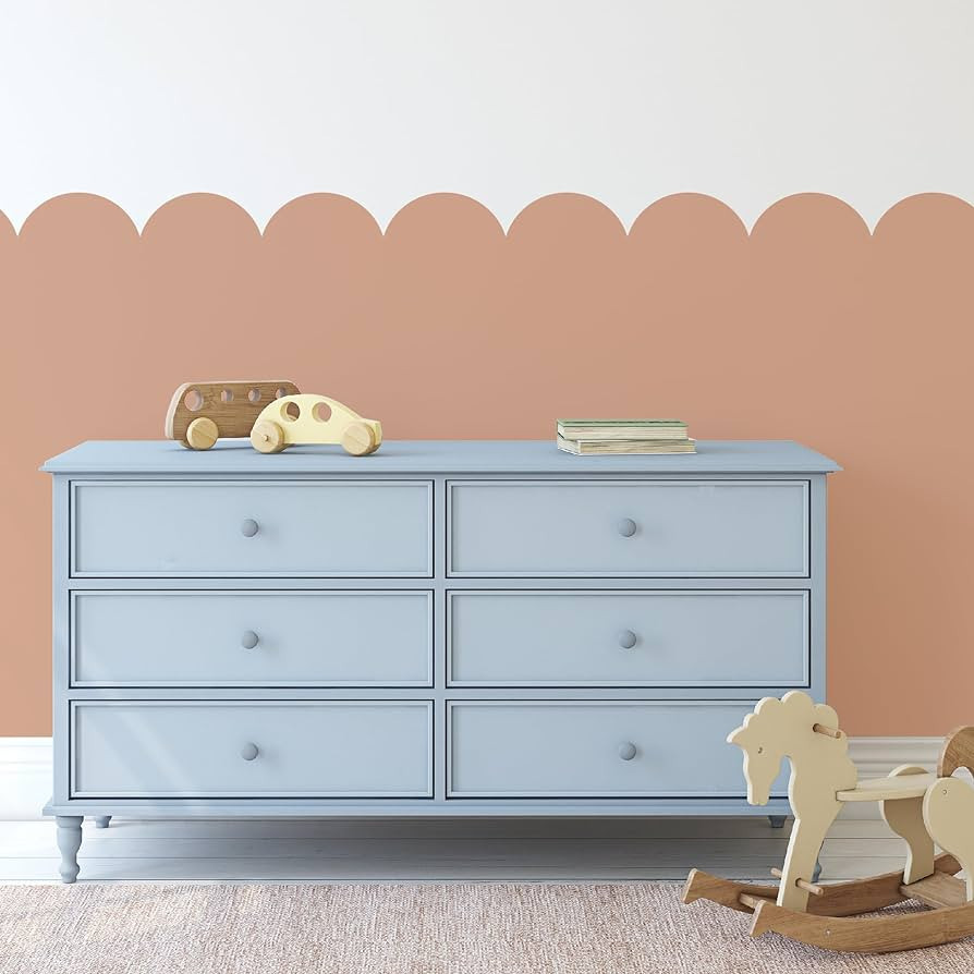 SHYJSHYJ Scallop Border Wall Stencils Kit for Painting Large Pattern on Wall, Reusable Cloud Scal... | Amazon (US)