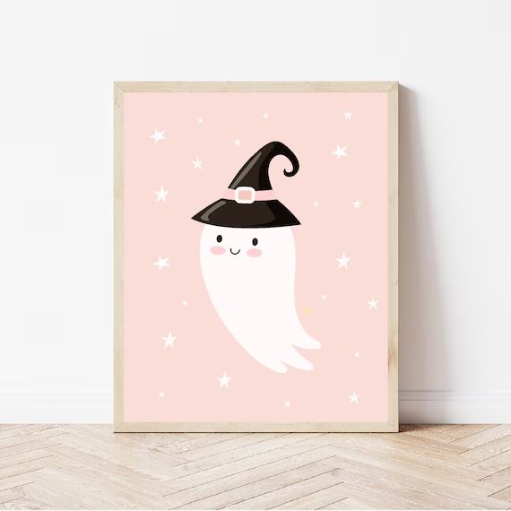 Cute Ghost Print Pastel Halloween Decor Halloween Printable - Etsy | Etsy (US)