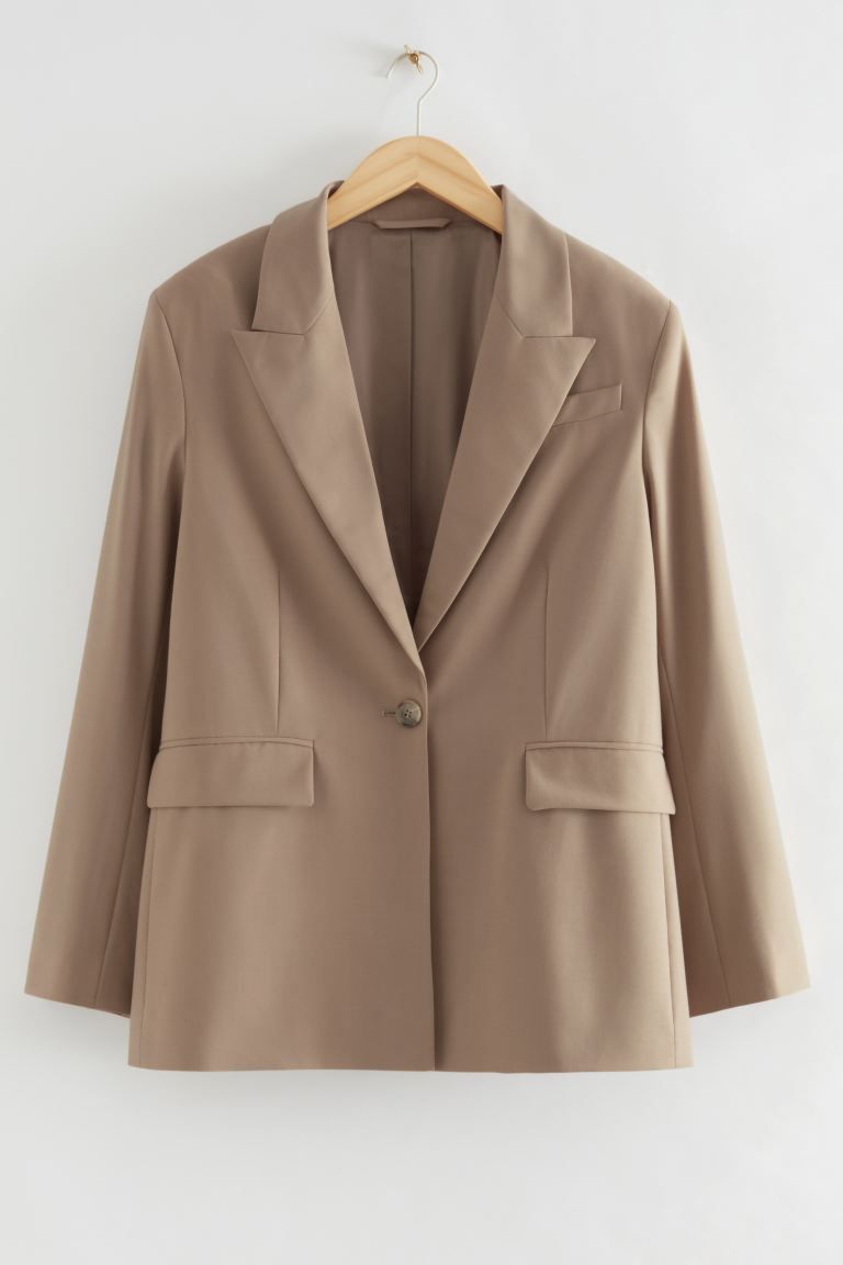 Eleganter einreihiger Blazer - Beige - Ladies | H&M AT | H&M (DE, AT, CH, DK, NL, NO, FI)
