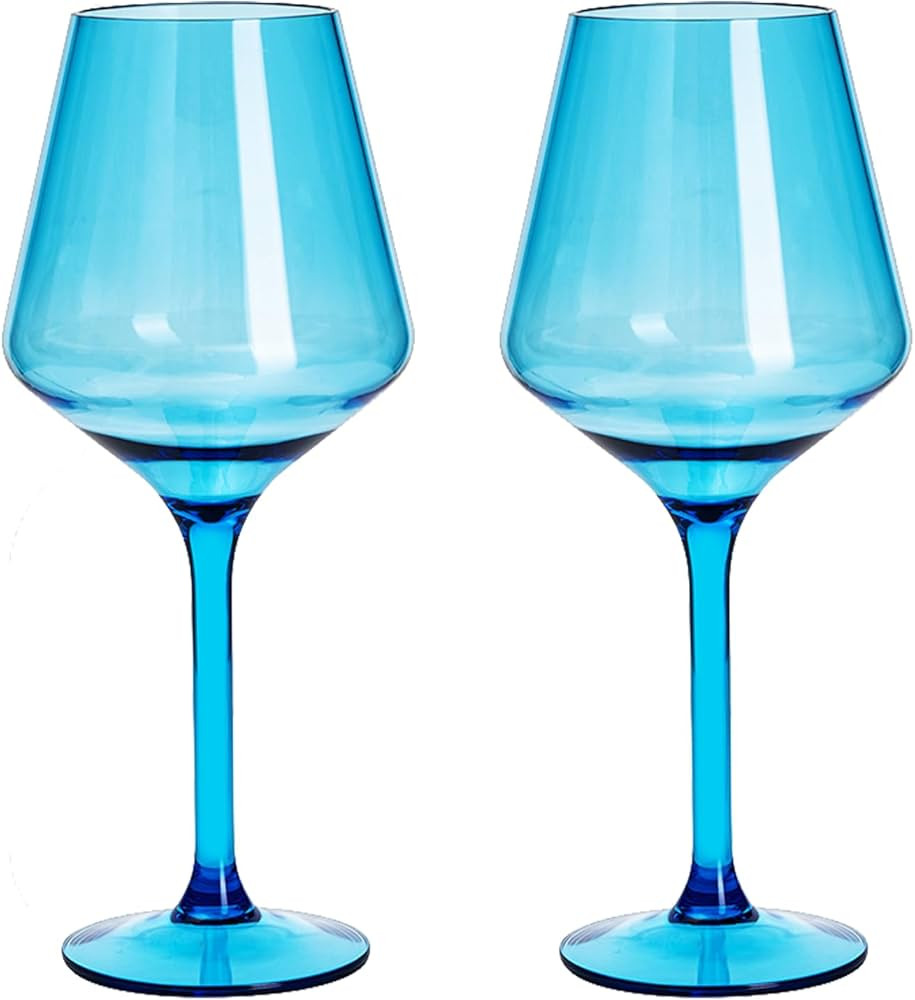 Floating Wine Glasses for Pool | 2 Set | Shatterproof Tritan Acrylic Glass Drinkware, Unbreakable... | Amazon (US)